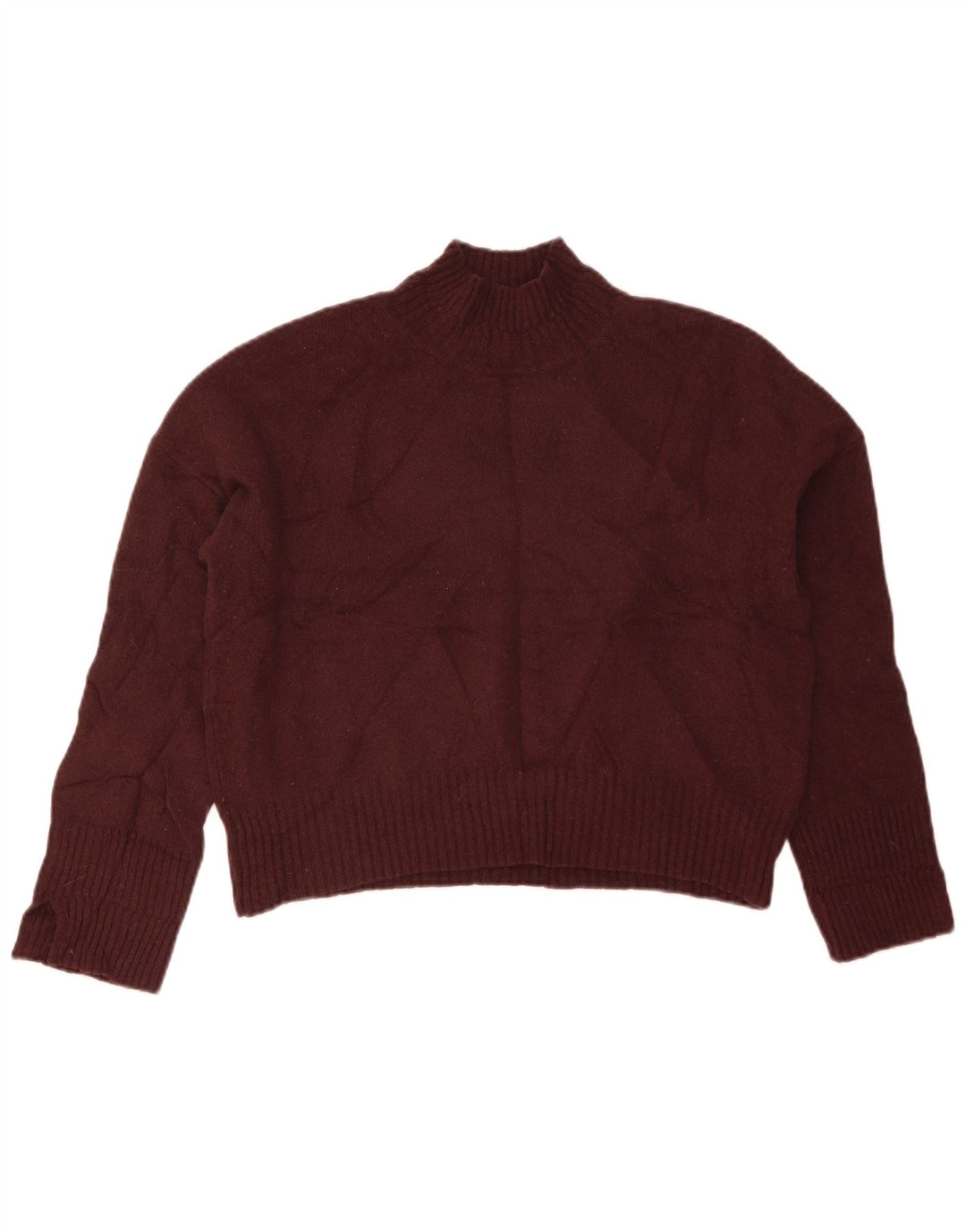 Suéter feminino Whistles com gola tartaruga e gola redonda Reino Unido 14 lã marrom médio