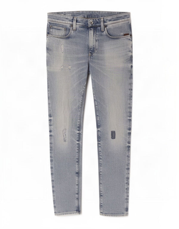 G-Star Masculino Attacc Distressed Super Slim Jeans W31 L32 Azul Algodão