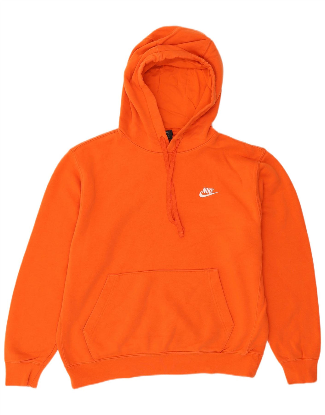 NIKE Mens Hoodie Jumper Grande Algodão Laranja