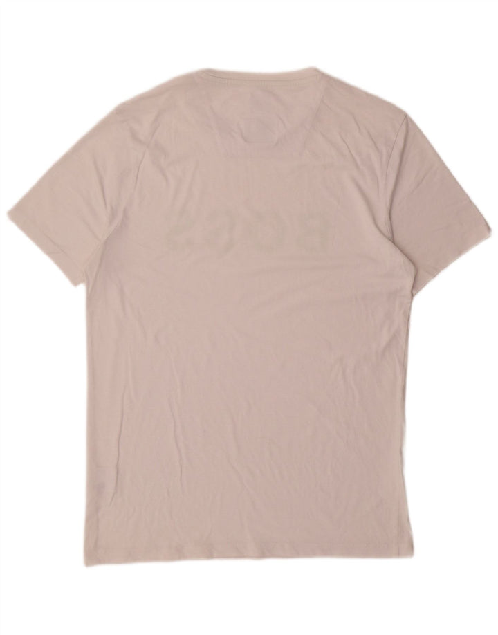 Camiseta gráfica masculina Hugo Boss Top médio algodão branco