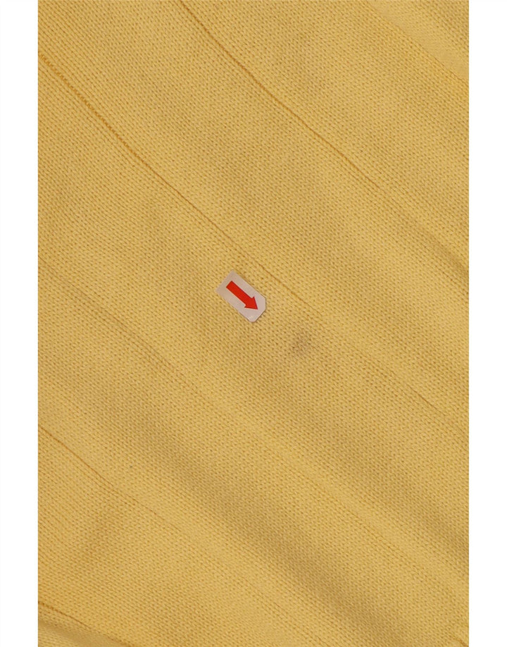 Suéter masculino TOMMY HILFIGER com decote em V XL de algodão amarelo