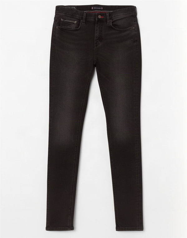 Tommy Hilfiger Masculino Bleecker Slim Jeans W33 L32 Algodão Preto