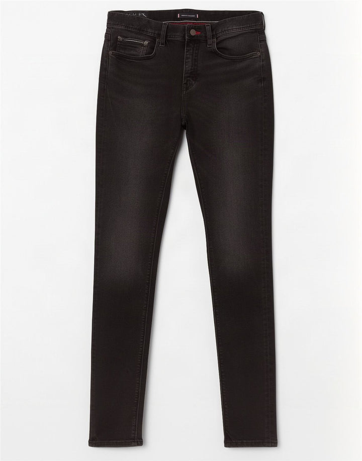 Tommy Hilfiger Masculino Bleecker Slim Jeans W33 L32 Algodão Preto