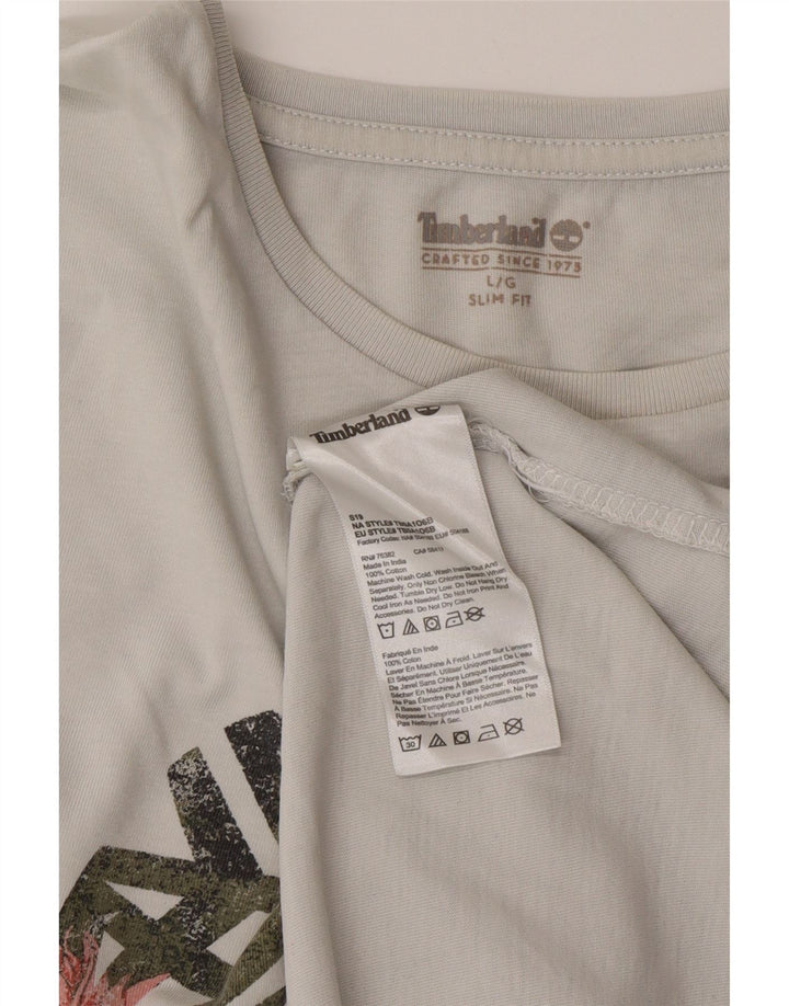 Camiseta masculina slim fit gráfica grande