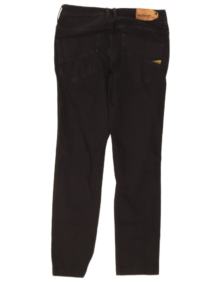 Meltin' Pot Mens Jeans Slim W32 L28 Algodão Preto