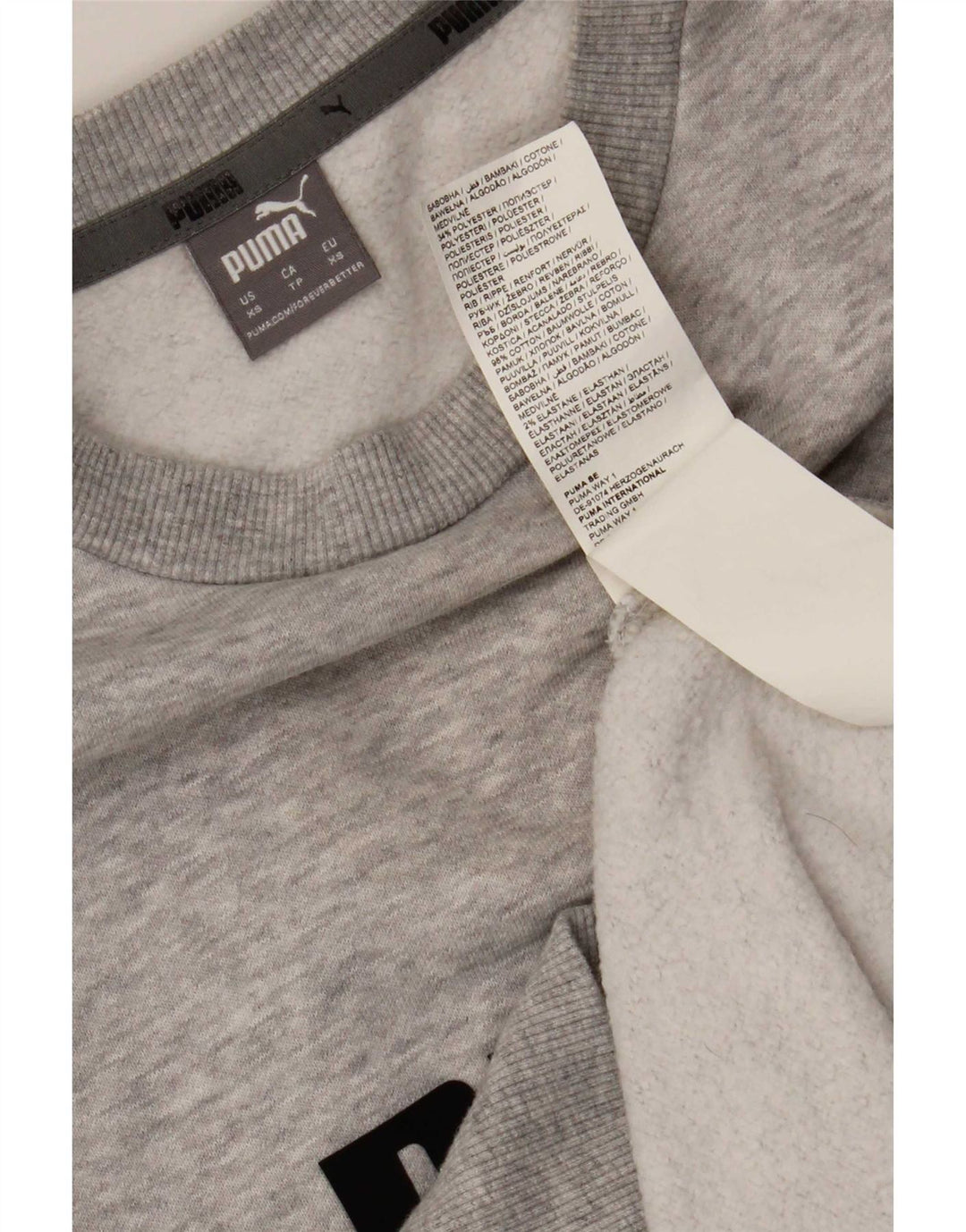 Puma Mens Graphic Moletom Jumper XS Algodão Cinza
