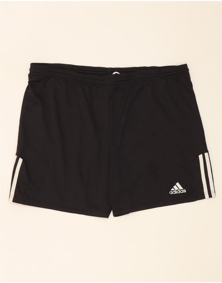 Shorts esportivos masculinos Adidas grande poliéster preto