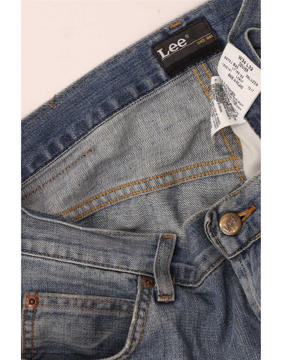 Lee Mens Denver Bootcut Jeans W34 L32 Azul Algodão