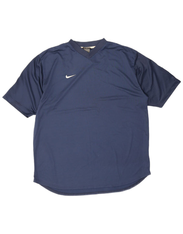 Camiseta masculina Nike UK 45/47 XL azul marinho colorblock poliéster