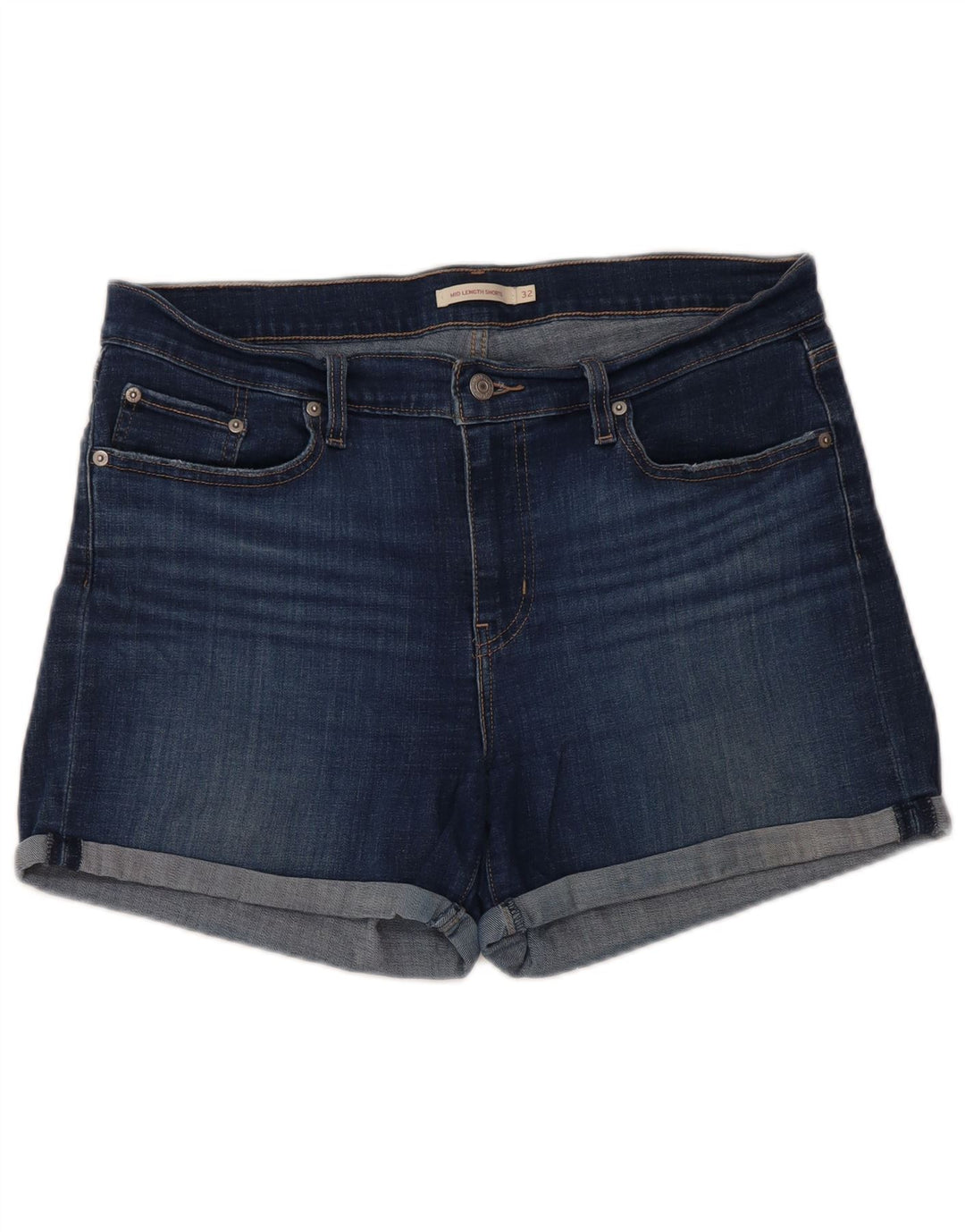 Shorts jeans feminino LEVI'S W32 grande algodão azul