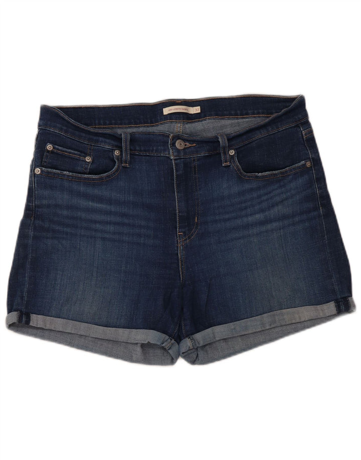Shorts jeans feminino LEVI'S W32 grande algodão azul