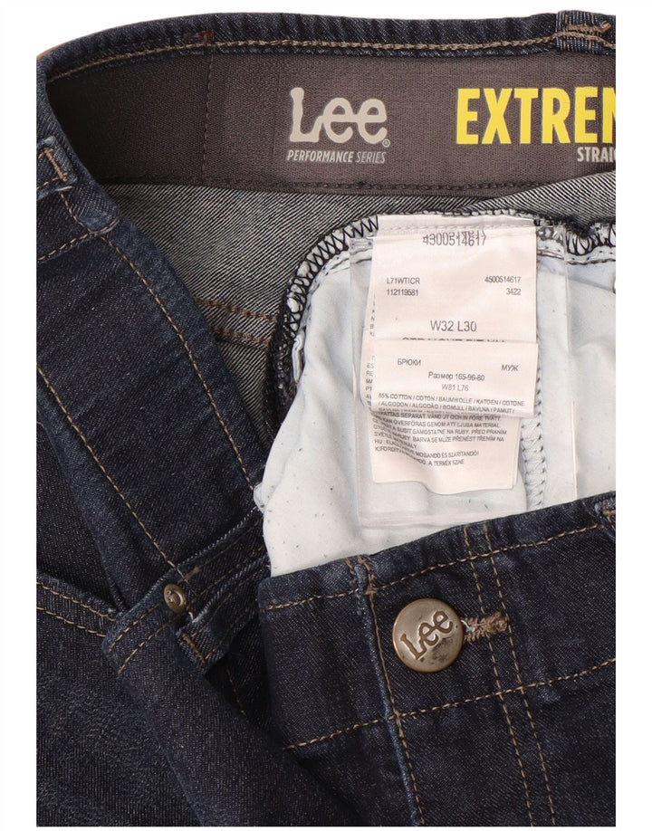 Jeans retos masculinos LEE W32 L30 algodão azul