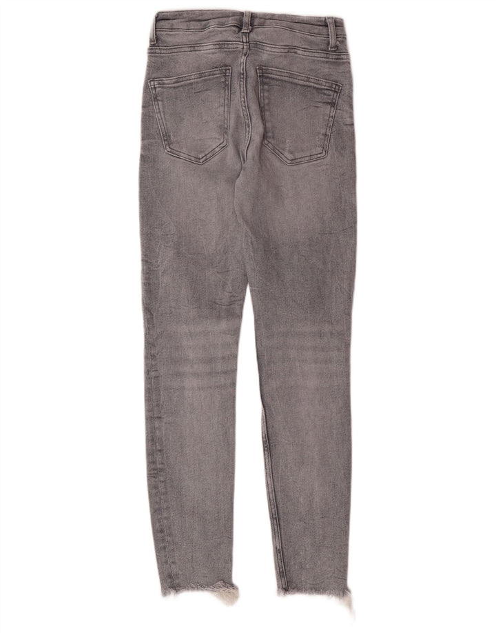 Calça jeans skinny feminina Zara EU 36 XS W26 L28 cinza algodão moderno