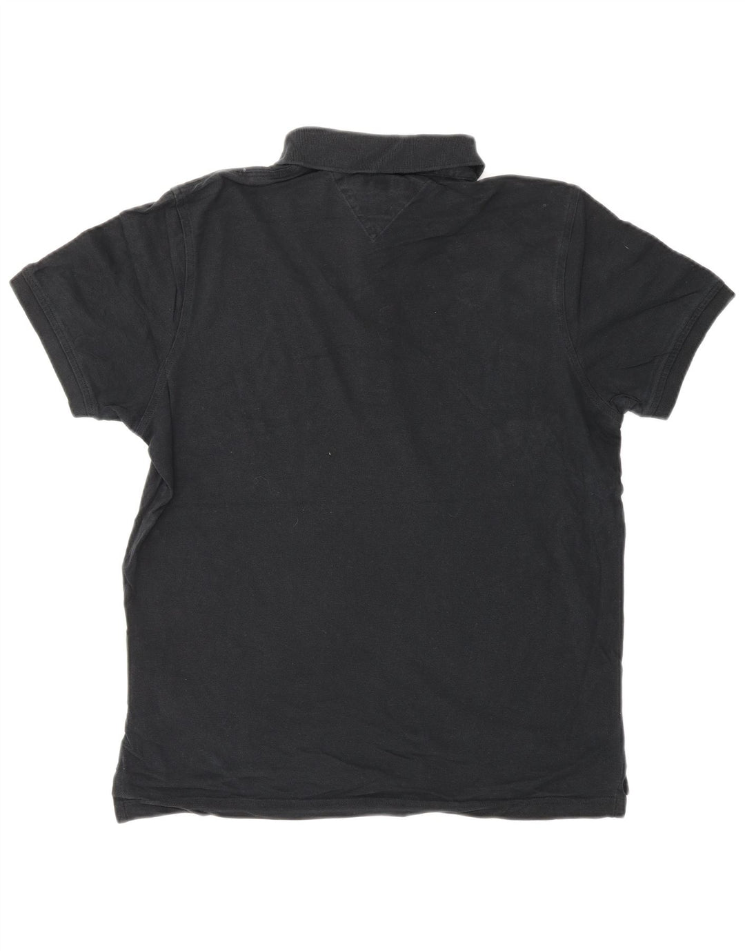 Camisa polo masculina TOMMY HILFIGER slim fit de algodão preto médio