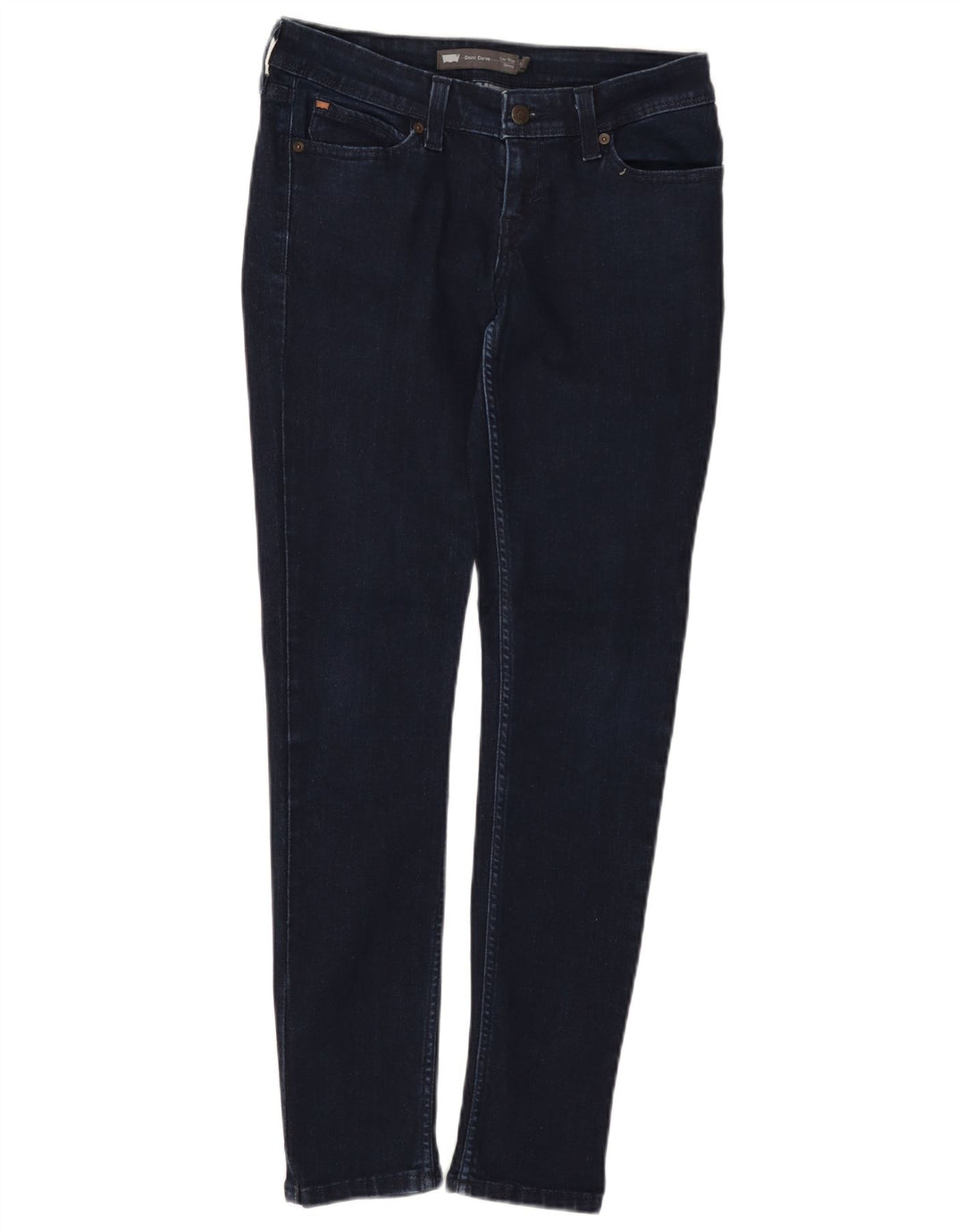 Calça jeans skinny feminina LEVI'S Demi Curve cintura baixa W28 L32 algodão azul marinho