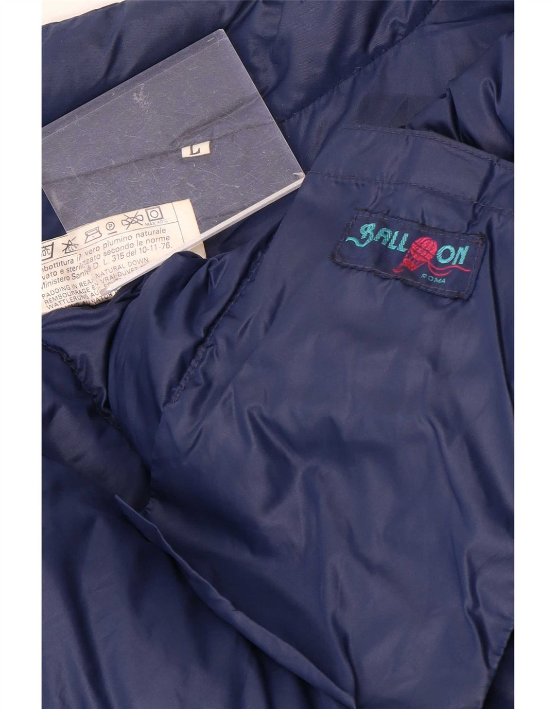 Jaqueta acolchoada masculina Ball On UK 40 grande poliamida azul marinho