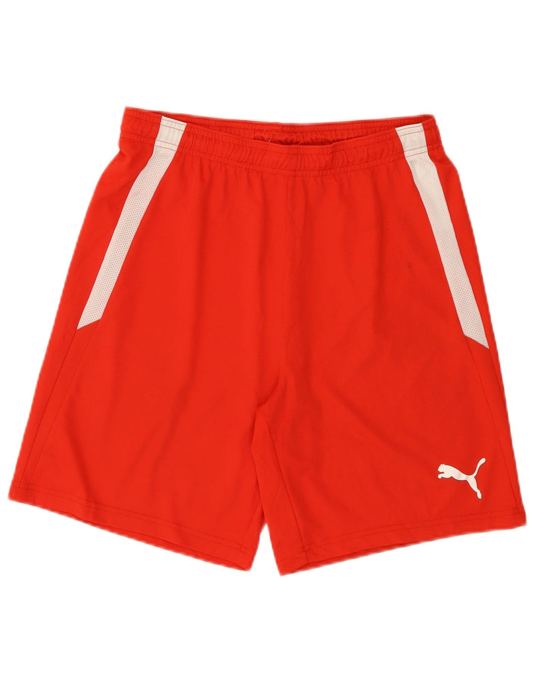 Shorts esportivos masculinos Puma médio vermelho colorblock poliéster