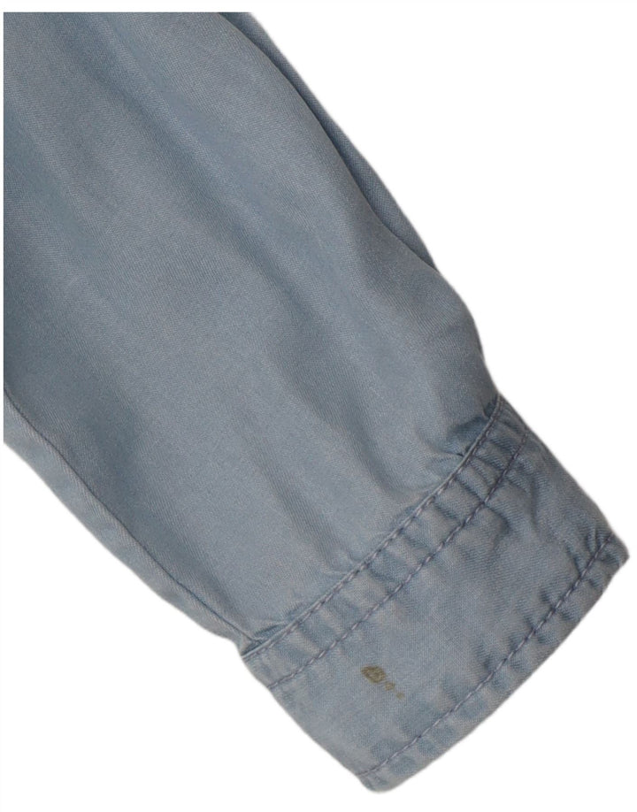 Hugo Boss Camisa Oversized Feminina Reino Unido 6 XS Azul Lyocell