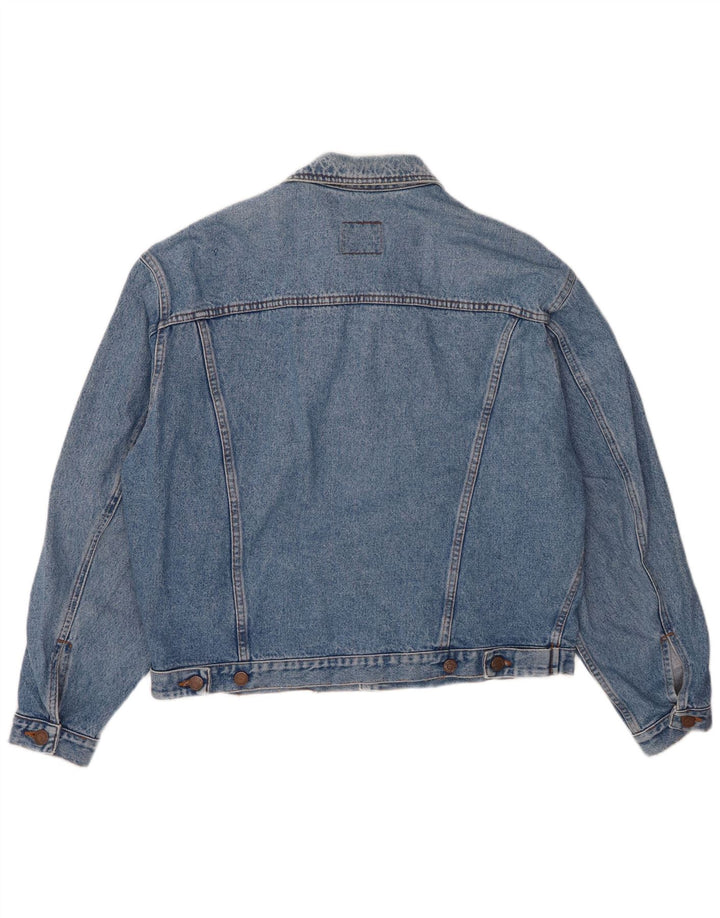Jaqueta jeans masculina Benetton IT 48 algodão azul médio