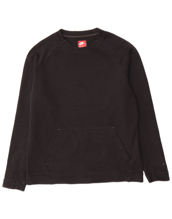 Nike masculino moletom jumper médio algodão preto