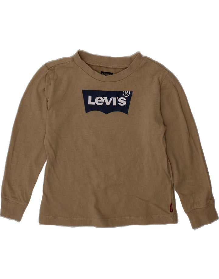 LEVI'S Baby Boys Graphic Sweatshirt Jumper 18-24 Months Brown Cotton Vintage Levi's and Second-Hand Levi's from Messina Hembry 