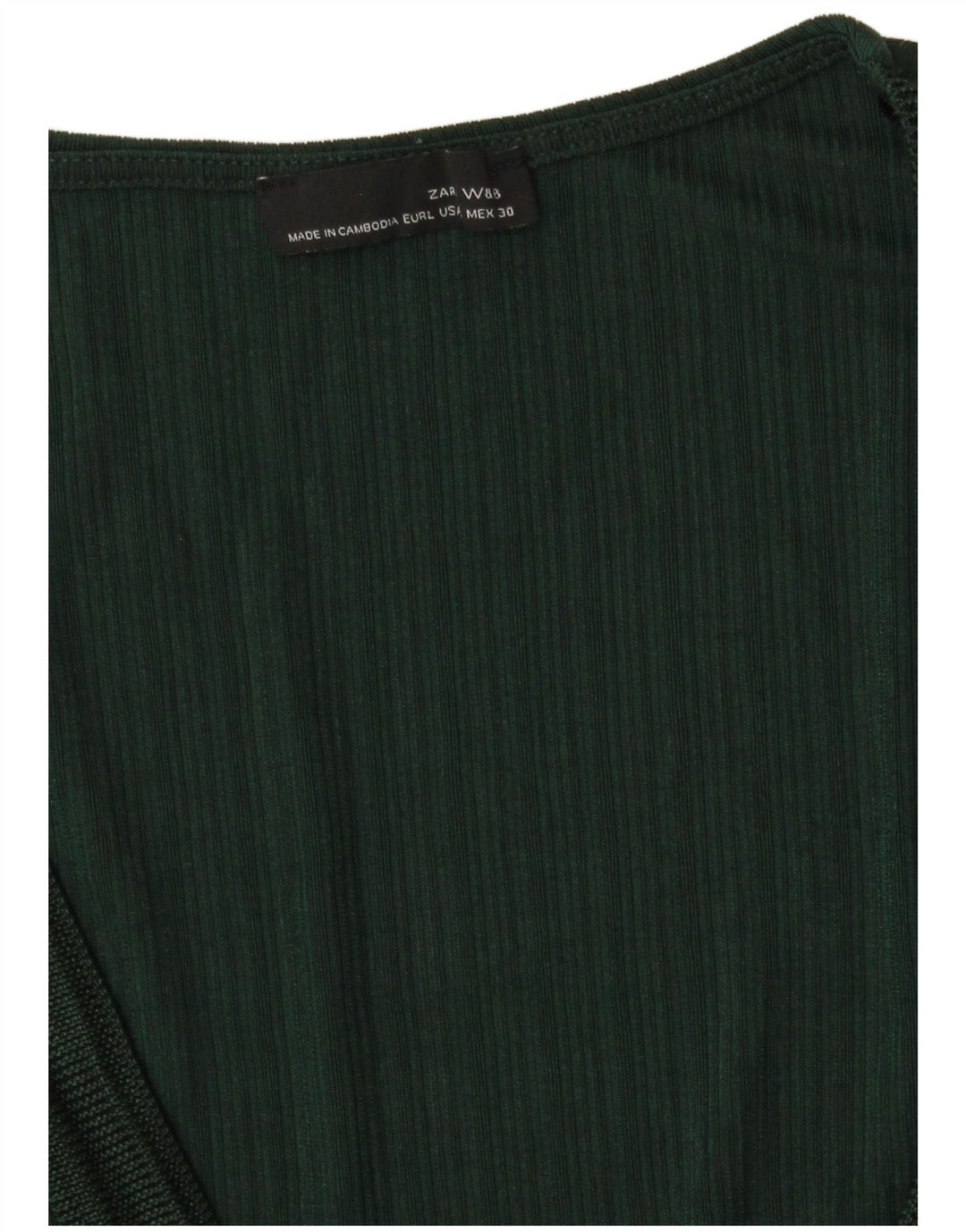 Vestido básico feminino Zara Reino Unido 14 grande verde
