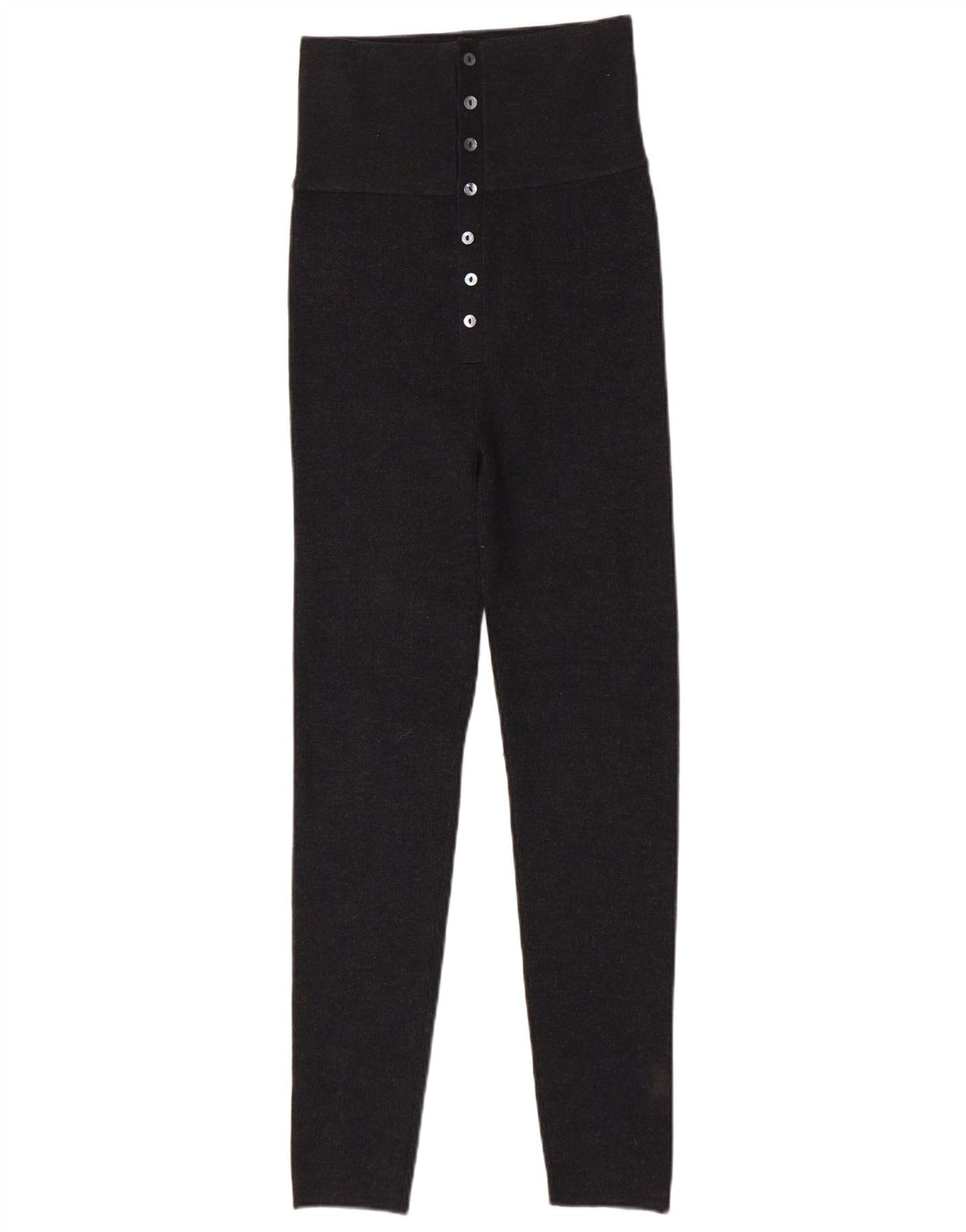 Zara Leggings feminino de cintura alta Reino Unido 14 grande lã cinza