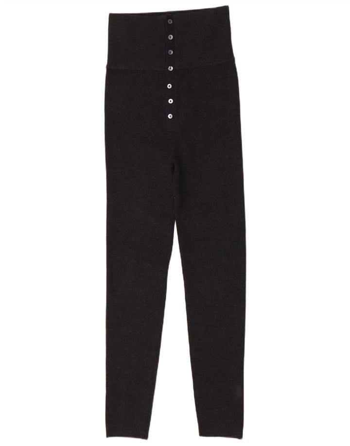 Zara Leggings feminino de cintura alta Reino Unido 14 grande lã cinza