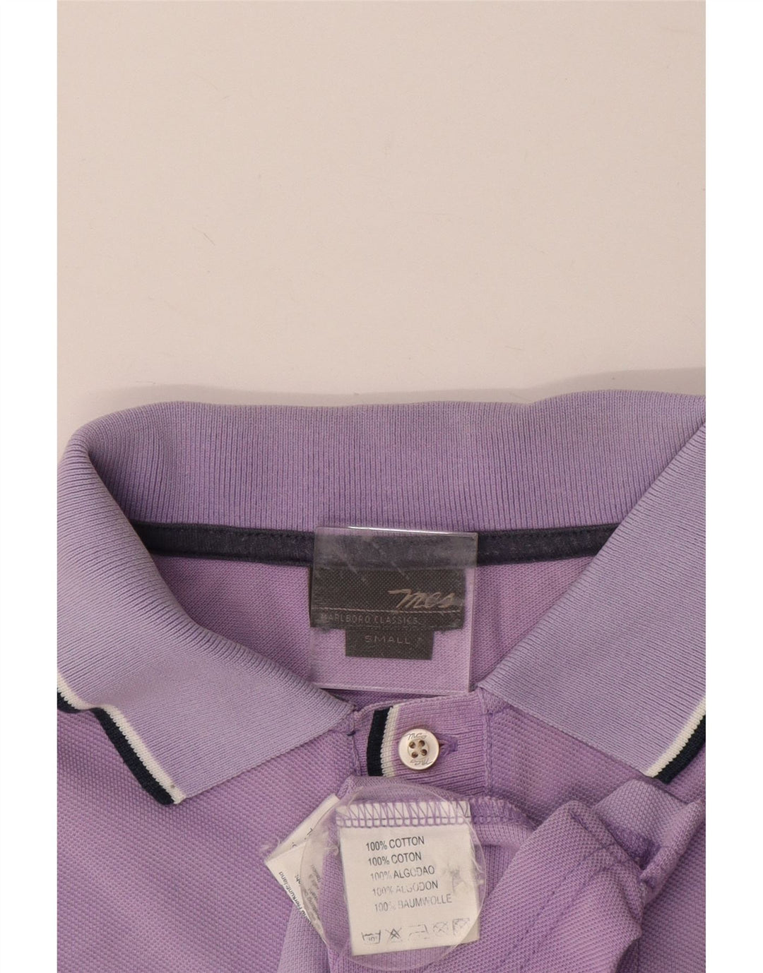 MARLBORO CLASSICS Camisa polo masculina pequena de algodão roxo