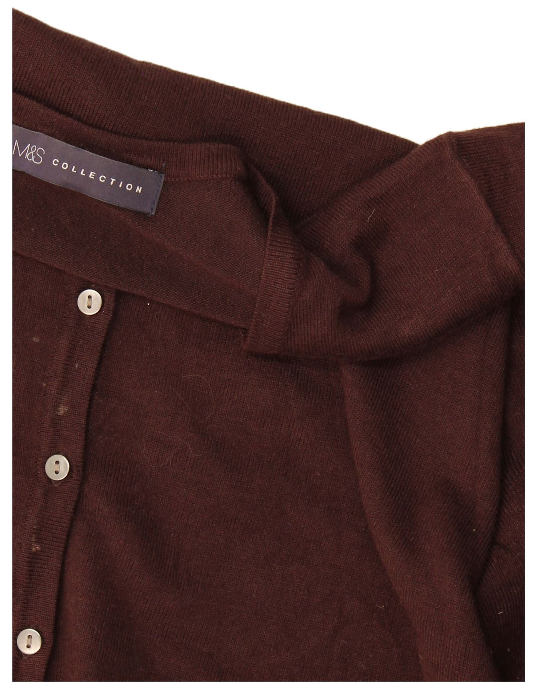 Suéter cardigã feminino Marks & Spencer Reino Unido 16 grande marrom