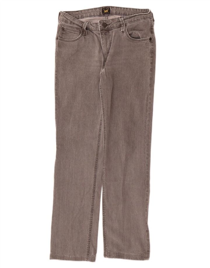 Jeans retos femininos LEE W28 L27 algodão cinza