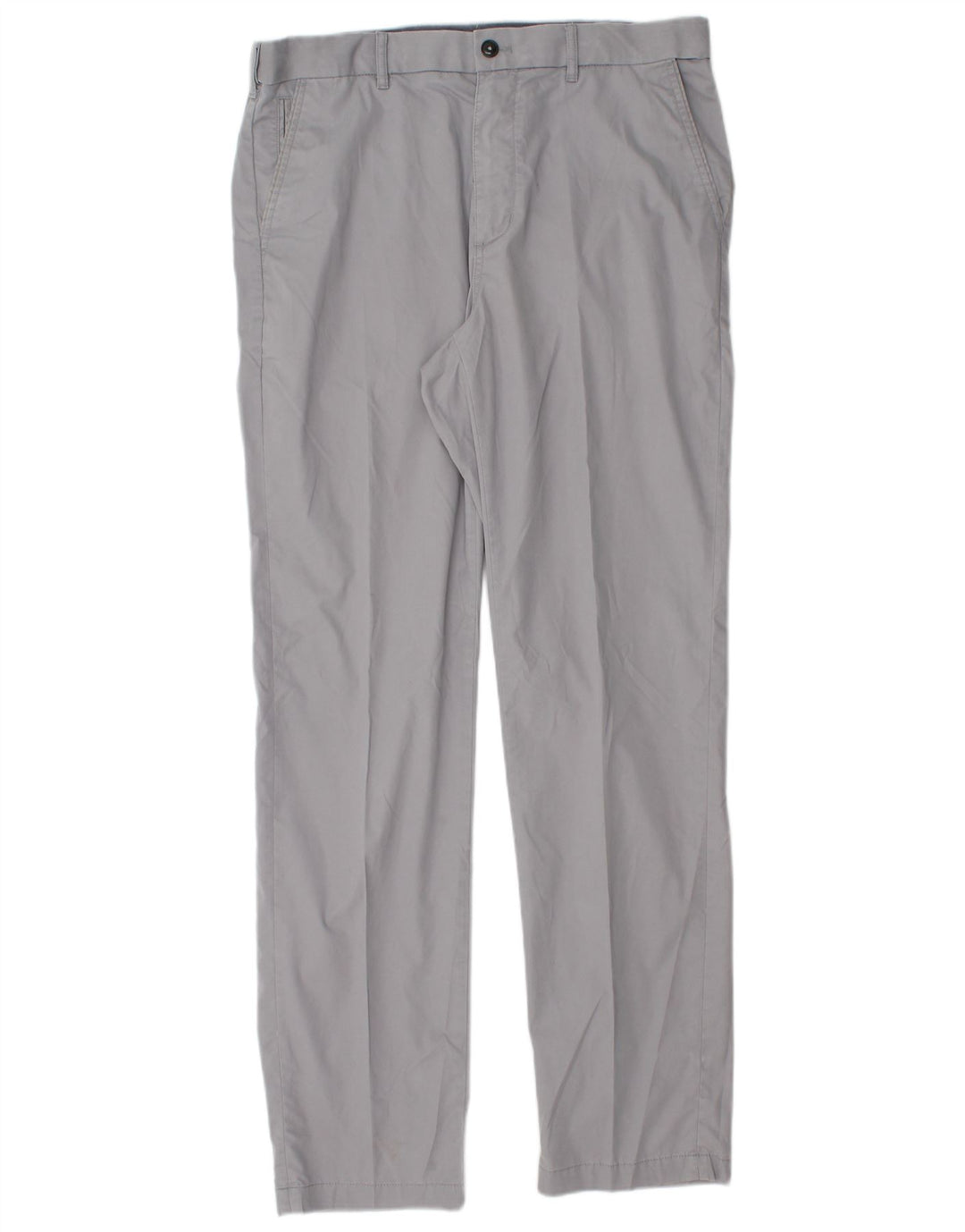 Calça chino masculina Marks & Spencer Blue Harbor Regular Fit W34 L33 cinza