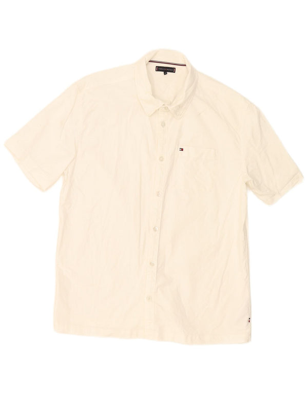 Camisa Tommy Hilfiger Menino Manga Curta 15-16 Anos Algodão Branco