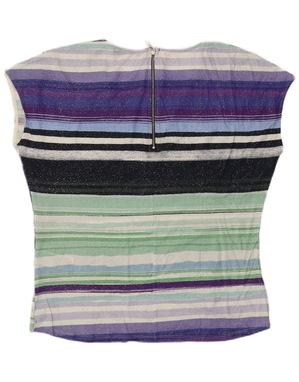Blusa gráfica feminina Desigual Top UK 18 XL listrado multicolorido