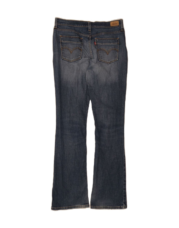 Levi's feminino 515 bootcut jeans US 8 médio W29 L33 algodão azul marinho