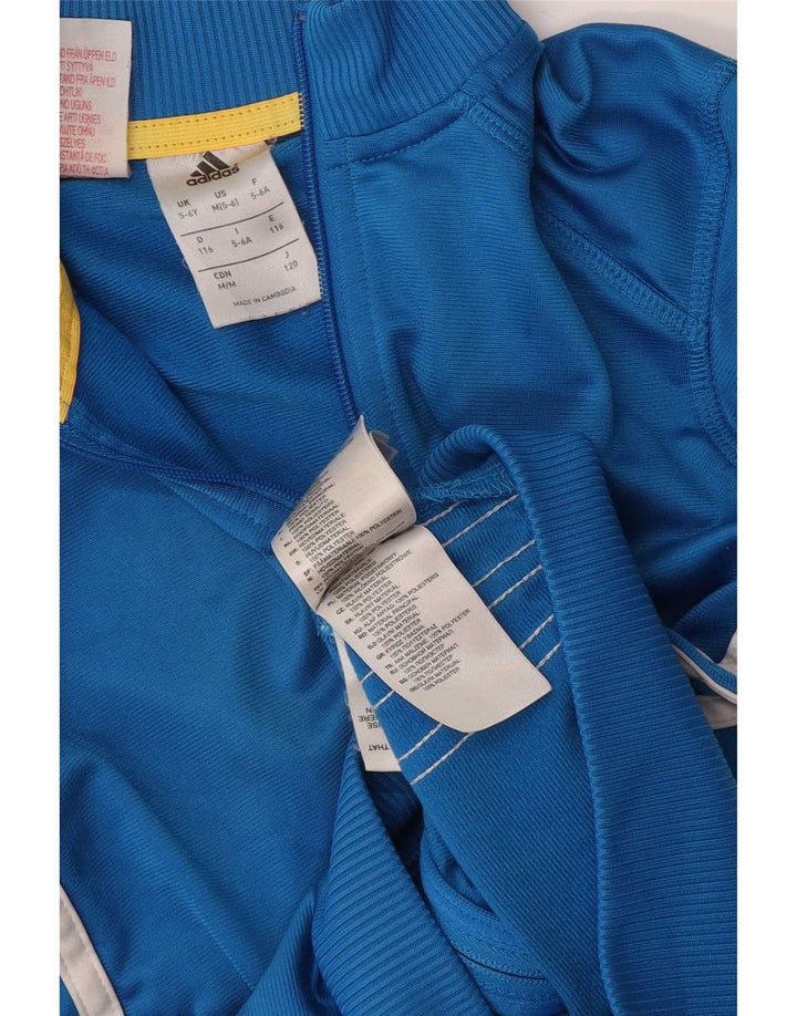 Jaqueta Adidas Meninos Treino Top 5-6 Anos Azul Poliéster