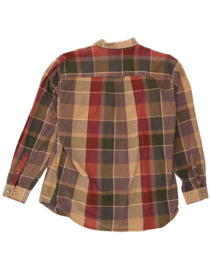 EDDIE BAUER Camisa masculina regular fit XL algodão xadrez multicolorido