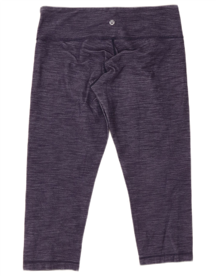 LULULEMON Leggings capri feminino US 8 risca de giz roxa média