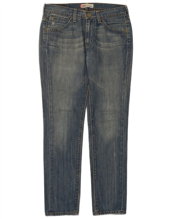 Calça jeans feminina Levi's 686 Slim Tapered W30 L29 azul