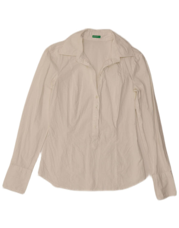 Pulôver feminino Benetton UK 10 pequeno branco