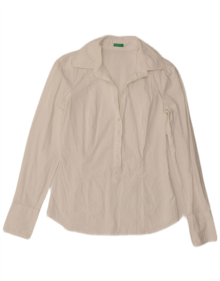 Pulôver feminino Benetton UK 10 pequeno branco