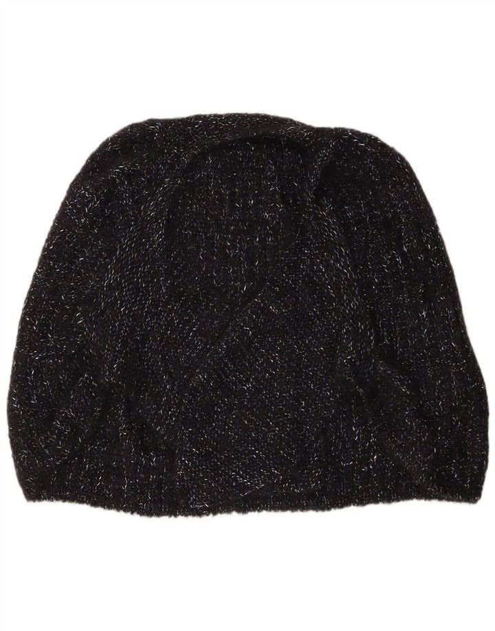 Suéter cardigan feminino Poncho VINTAGE tamanho único preto manchado