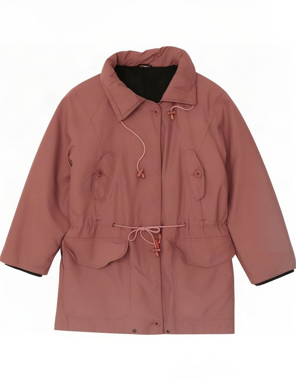 Jaqueta Parka de grandes dimensões para mulheres vintage EU 42 grande poliéster marrom
