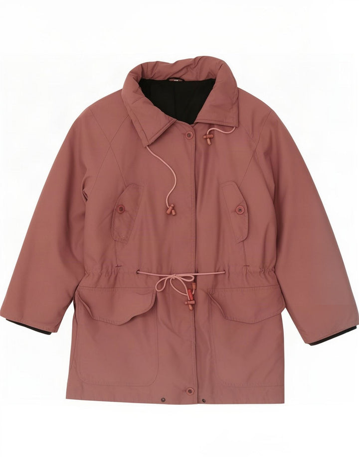Jaqueta Parka de grandes dimensões para mulheres vintage EU 42 grande poliéster marrom