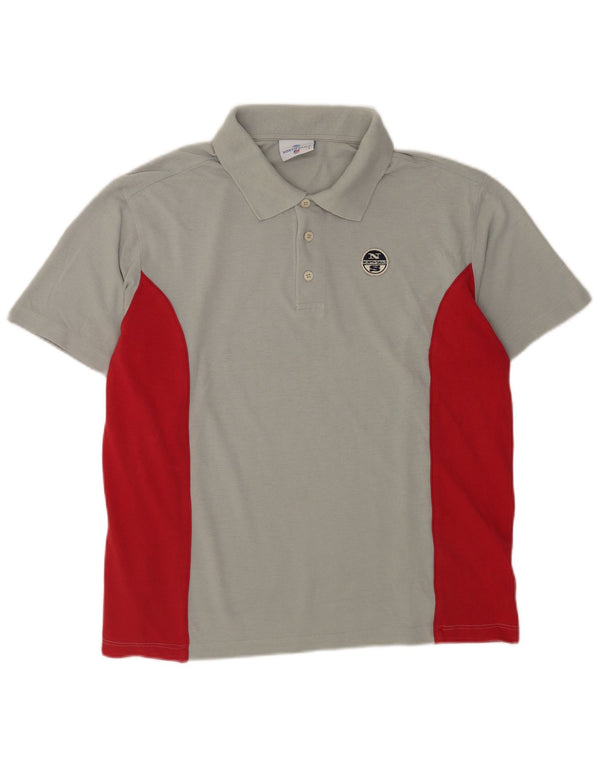 North Sails Mens Polo Shirt Large Grey Colourblock