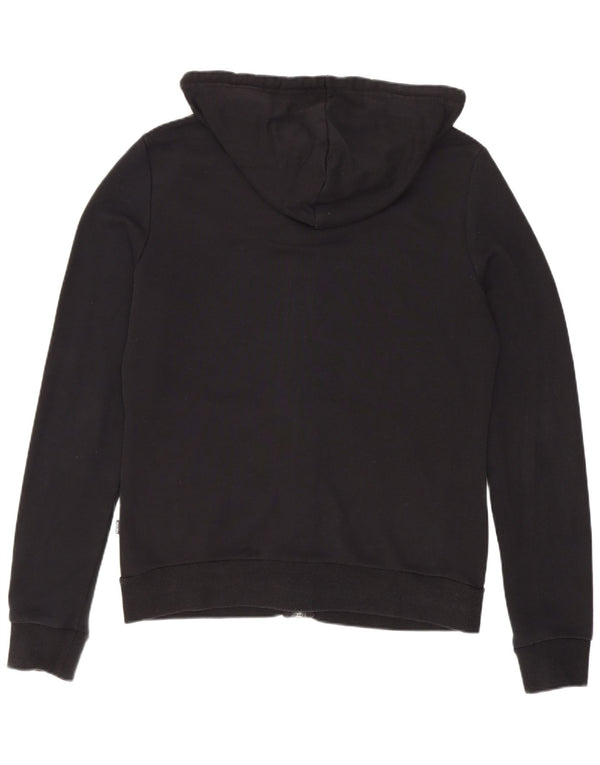 Suéter feminino Puma com capuz e zíper Reino Unido 12 algodão preto médio