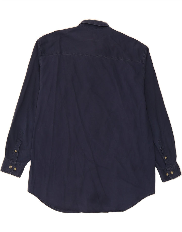 LEE Mens Shirt Large Navy Blue Cotton Vintage Lee and Second-Hand Lee from Messina Hembry 
