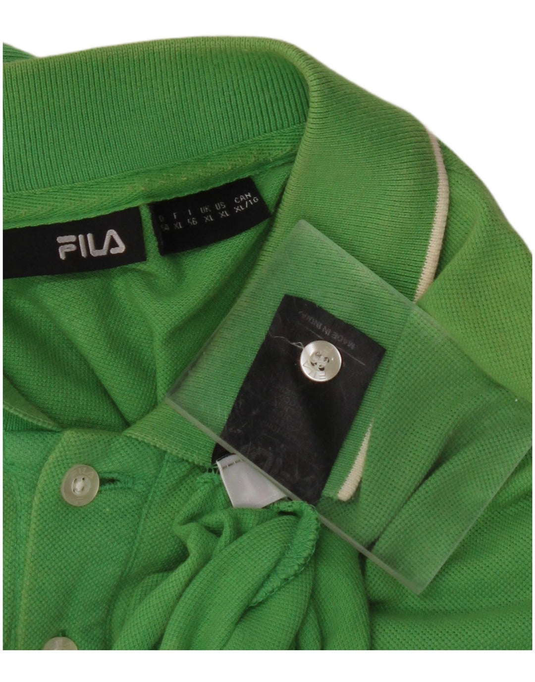 Camisa polo masculina FILA XL algodão verde