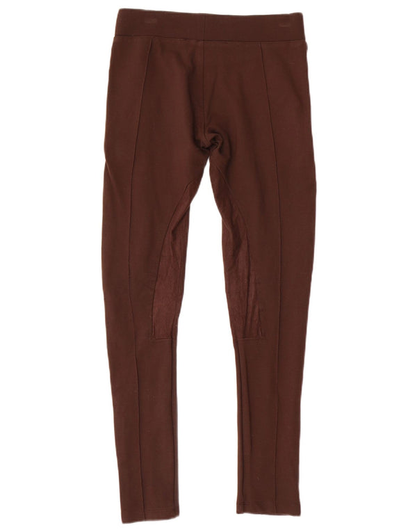 Zara Calça Feminina Skinny Riding Casual Reino Unido 6 XS Marrom
