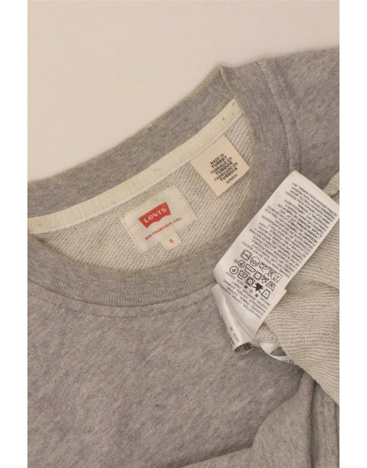 Moletom masculino Levi's Jumper pequeno algodão manchado cinza